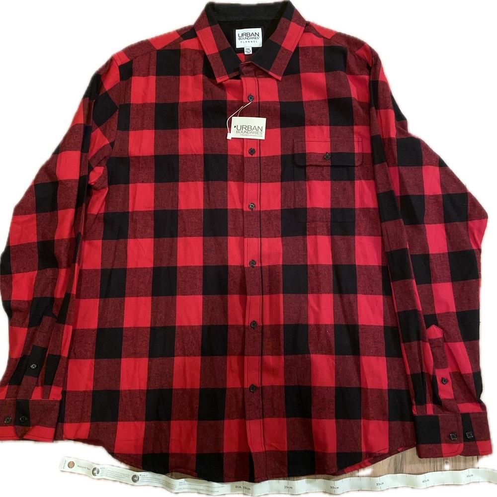 Urban Outfitters Bold Red and Black Checkered Shirt